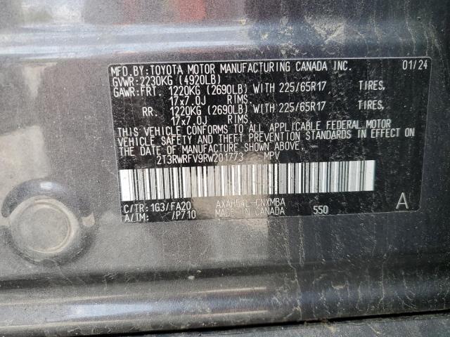 2T3RWRFV9RW201773 - 2024 TOYOTA RAV4 XLE GRAY photo 13