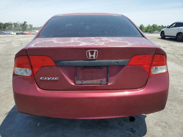 2HGFA1F58AH525371 - 2010 HONDA CIVIC LX BURGUNDY photo 6