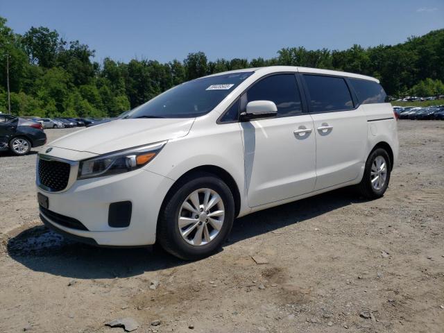 KNDMA5C18G6108700 - 2016 KIA SEDONA L WHITE photo 1