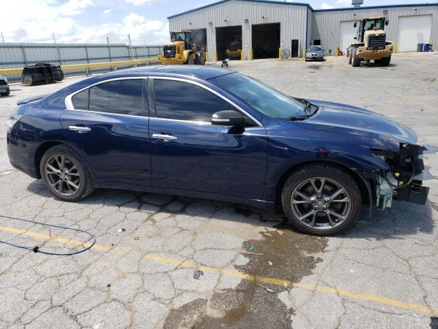 1N4AA5AP7EC492709 - 2014 NISSAN MAXIMA S BLUE photo 4