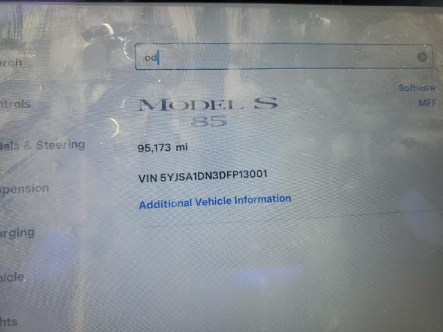 5YJSA1DN3DFP13001 - 2013 TESLA MODEL S SILVER photo 9