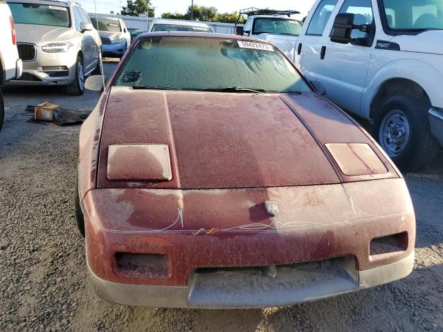 1G2PG1192HP209504 - 1987 PONTIAC FIERO GT BURGUNDY photo 5