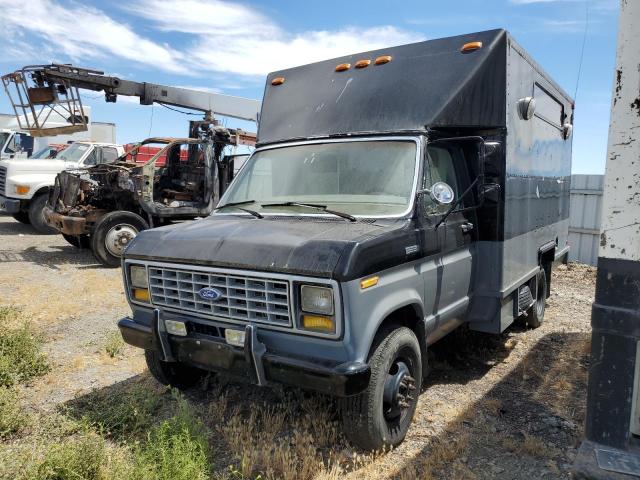 1FDKE37HXMHA56411 - 1991 FORD ECONOLINE E350 CUTAWAY VAN BLACK photo 1