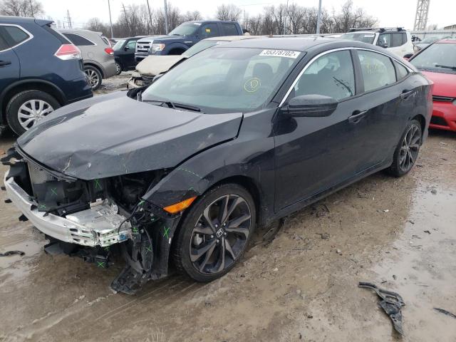 2HGFC2F84MH539735 - 2021 HONDA CIVIC SPORT BLACK photo 2