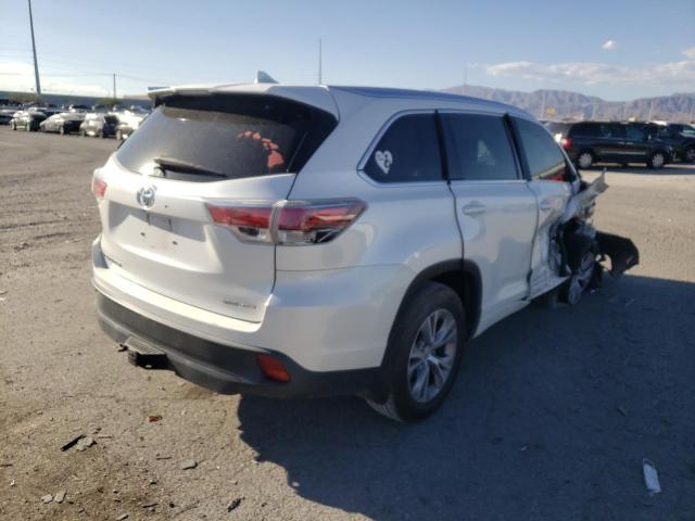 5TDJKRFH3FS150657 - 2015 TOYOTA HIGHLANDER XLE 白色 照片 4