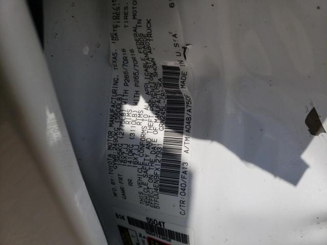 5TFUU4EN9FX127931 - 2015 TOYOTA TACOMA ACCESS CAB თეთრი ფოტო 12