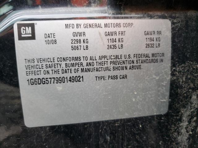 1G6DG577990149021 - 2009 CADILLAC CTS BLACK photo 12