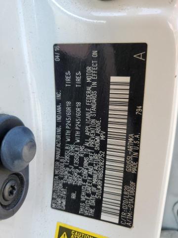 5TDJKRFH8GS282752 - 2016 TOYOTA HIGHLANDER XLE თეთრი ფოტო 13