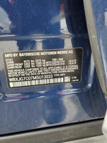 WBXJG7C07M5U13033 - 2021 BMW X1 SDRIVE28I BLUE photo 14
