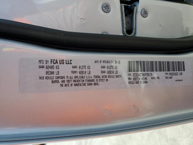 2C3CDXCTXKH730176 - 2019 DODGE CHARGER R/T ვერცხლისფერი ფოტო 13