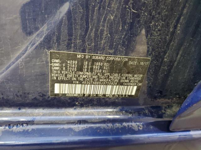 4S3GTAB65J3710928 - 2018 SUBARU IMPREZA PREMIUM BLUE photo 13