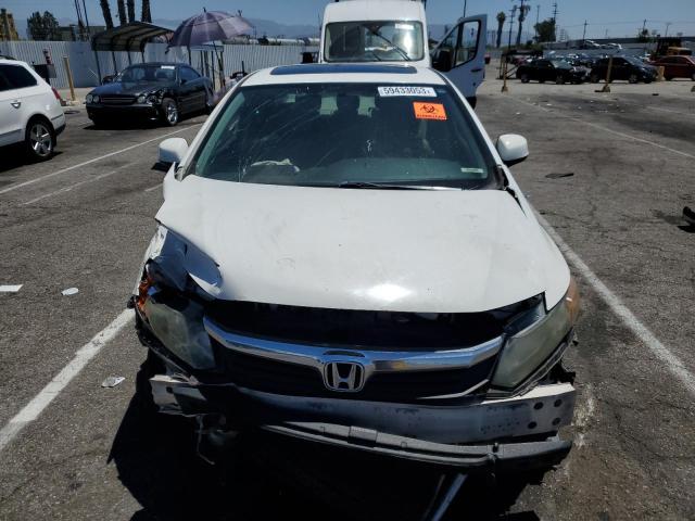 19XFB2F93CE077544 - 2012 HONDA CIVIC EXL WHITE photo 5