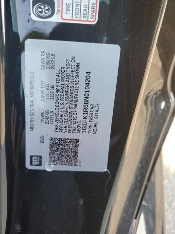 1G1FK1R66N0104204 - 2022 CHEVROLET CAMARO ZL1 黑色 照片 10