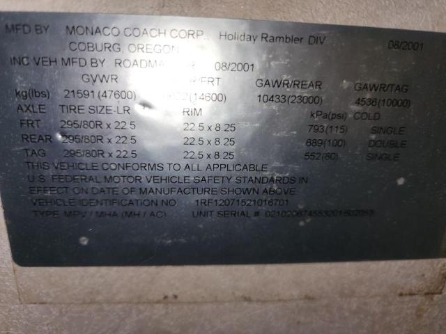 1RF12071521016701 - 2002 ROADMASTER RAIL EXECUTIVE Schwarz Foto 10