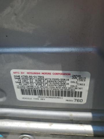 JA4AZ3A38GZ004611 - 2016 MITSUBISHI OUTLANDER SE SILVER photo 14
