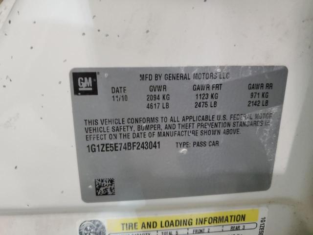 1G1ZE5E74BF243041 - 2011 CHEVROLET MALIBU LTZ Ağ foto 12