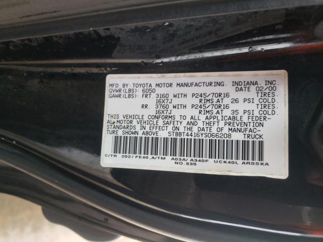 5TBBT4416YS066208 - 2000 TOYOTA TUNDRA ACCESS CAB 黑色 照片 13