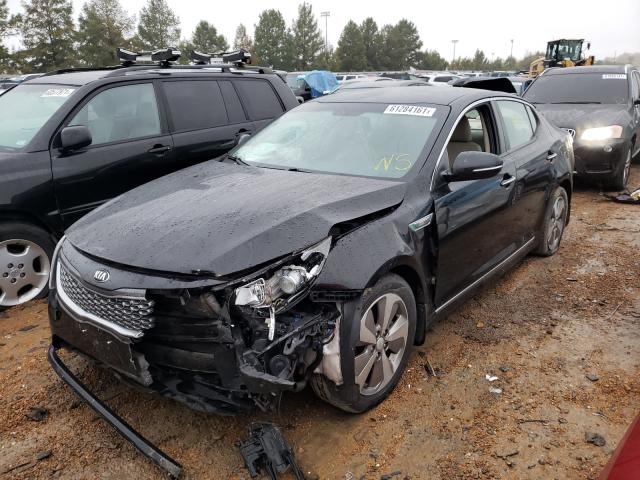 KNAGN4AD8F5090256 - 2015 KIA OPTIMA HYBRID BLACK photo 2