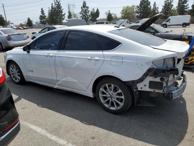 3FA6P0UU3HR276676 - 2017 FORD FUSION S HYBRID WHITE photo 2