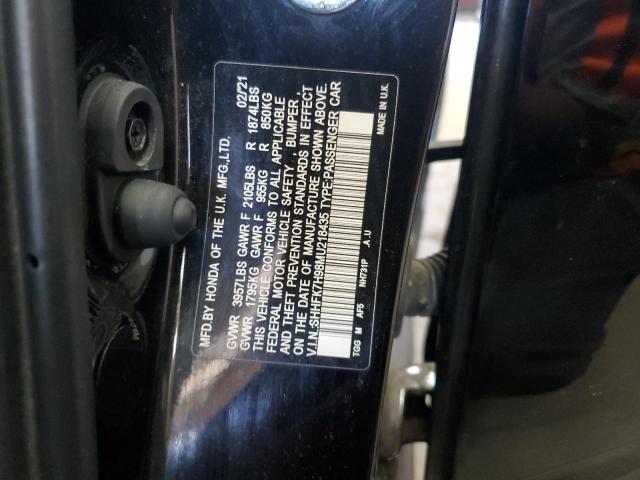 SHHFK7H98MU218435 - 2021 HONDA CIVIC SPORT TOURING BLACK photo 13