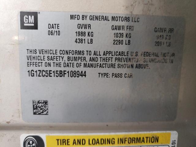 1G1ZC5E15BF108944 - 2011 CHEVROLET MALIBU 1LT BEIGE photo 12