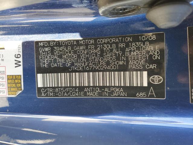 JTKDE167790294001 - 2009 TOYOTA SCION TC 蓝色 照片 12
