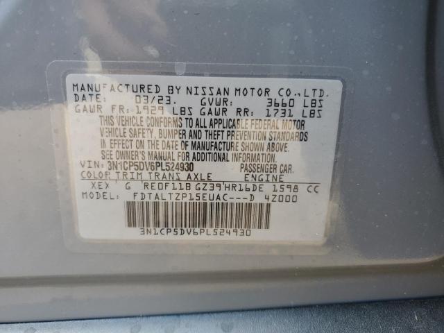 3N1CP5DV6PL524930 - 2023 NISSAN KICKS SR GRAY photo 12