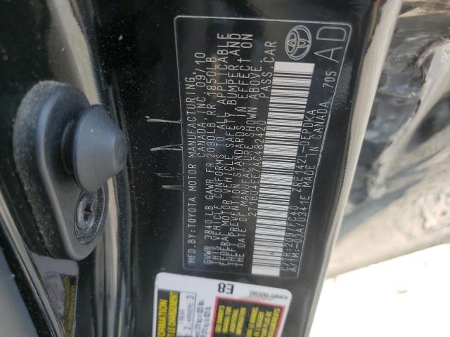 2T1BU4EE7AC482420 - 2010 TOYOTA COROLLA BASE 黑色 照片 13