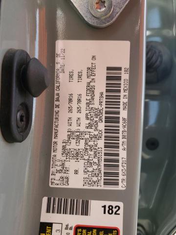 3TMCZ5AN7PM551513 - 2023 TOYOTA TACOMA DOUBLE CAB 绿色 照片 12