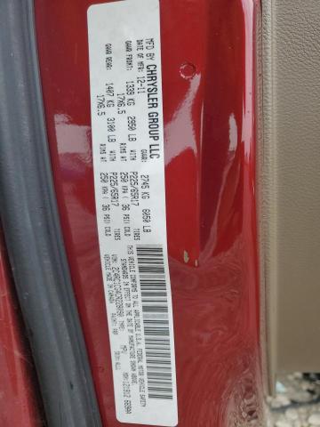 2C4RC1CG4CR228090 - 2012 CHRYSLER TOWN & COU TOURING L RED photo 13