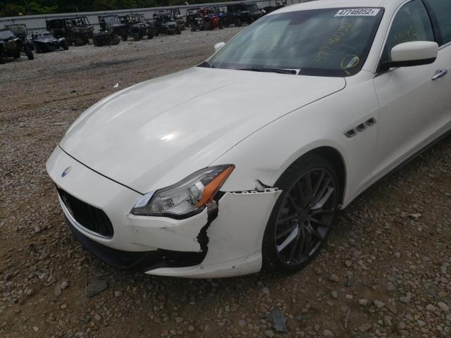 ZAM56RRA2F1135340 - 2015 MASERATI QUATTROPOR S WHITE photo 9