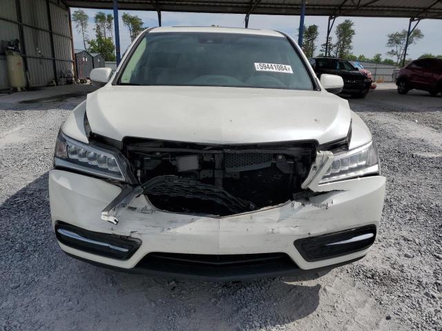 5FRYD3H28GB005892 - 2016 ACURA MDX WHITE photo 5