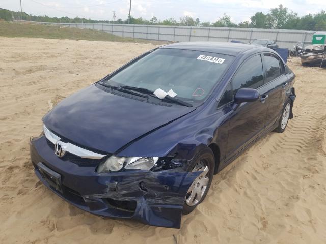 2HGFA1F58BH529695 - 2011 HONDA CIVIC LX BLUE photo 2