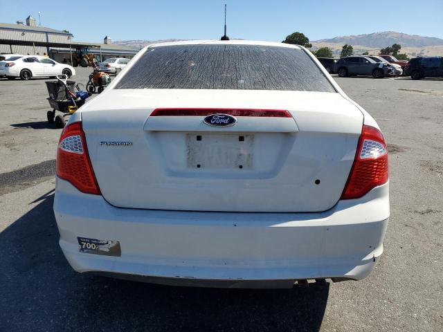 3FAHP0GA6CR340664 - 2012 FORD FUSION S WHITE photo 6