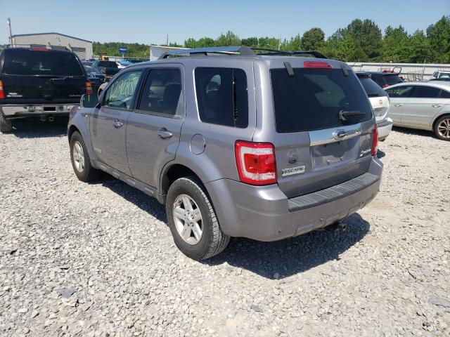 1FMCU59H38KA94555 - 2008 FORD ESCAPE HEV SILVER photo 3