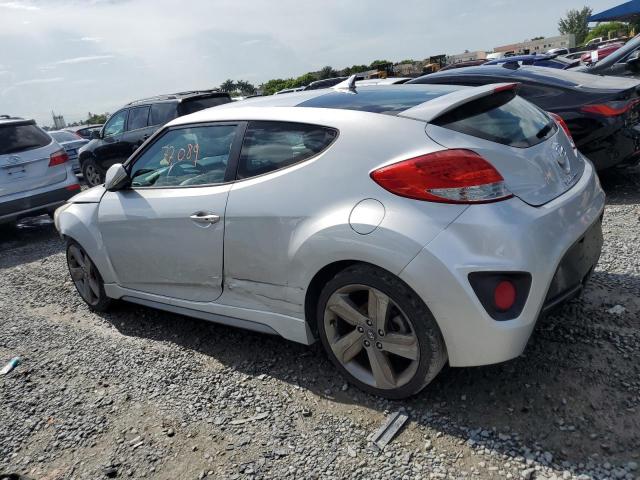 KMHTC6AE0DU172802 - 2013 HYUNDAI VELOSTER TURBO SILVER photo 2