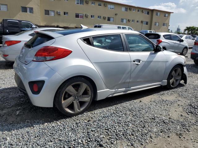 KMHTC6AE0DU172802 - 2013 HYUNDAI VELOSTER TURBO SILVER photo 3