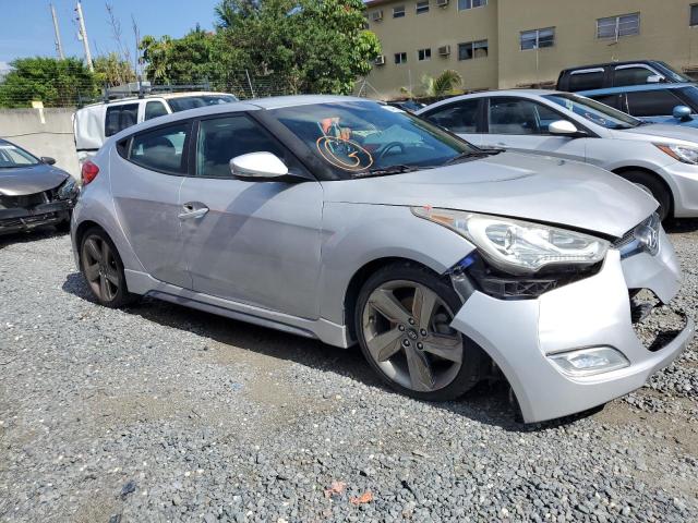 KMHTC6AE0DU172802 - 2013 HYUNDAI VELOSTER TURBO SILVER photo 4