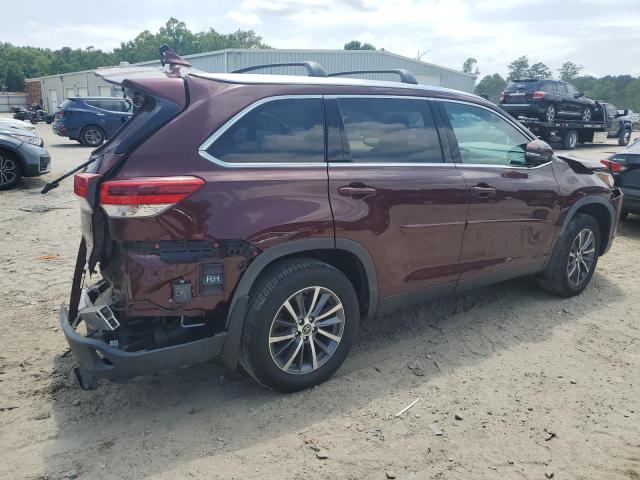 5TDJZRFH6KS740213 - 2019 TOYOTA HIGHLANDER SE BURGUNDY photo 3