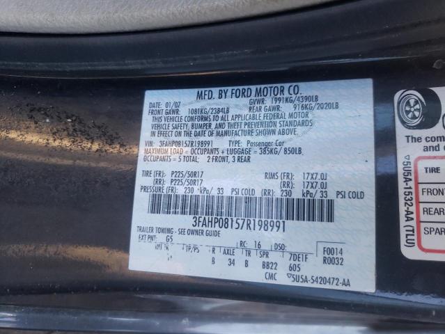 3FAHP08157R198991 - 2007 FORD FUSION SEL CHARCOAL photo 10