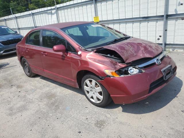 2HGFA16518H523195 - 2008 HONDA CIVIC LX BURGUNDY photo 4