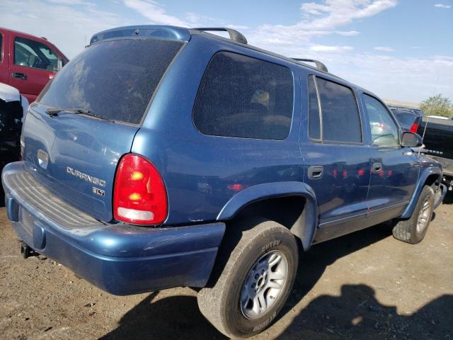 1D4HS48N83F524165 - 2003 DODGE DURANGO SLT BLUE photo 3