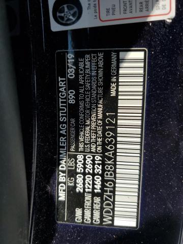 WDDZH6JB8KA639121 - 2019 MERCEDES-BENZ E 450 4MATIC BLUE photo 13