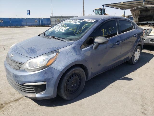 KNADM4A30G6539647 - 2016 KIA RIO LX BLUE photo 2