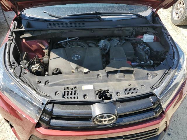 5TDJZRFH7KS614720 - 2019 TOYOTA HIGHLANDER SE BURGUNDY photo 12