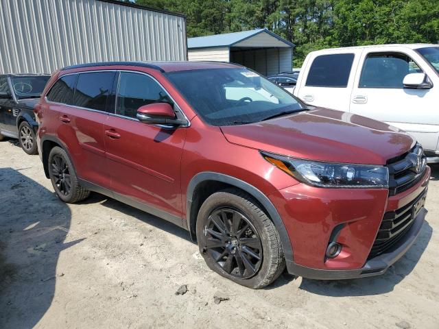 5TDJZRFH7KS614720 - 2019 TOYOTA HIGHLANDER SE BURGUNDY photo 4