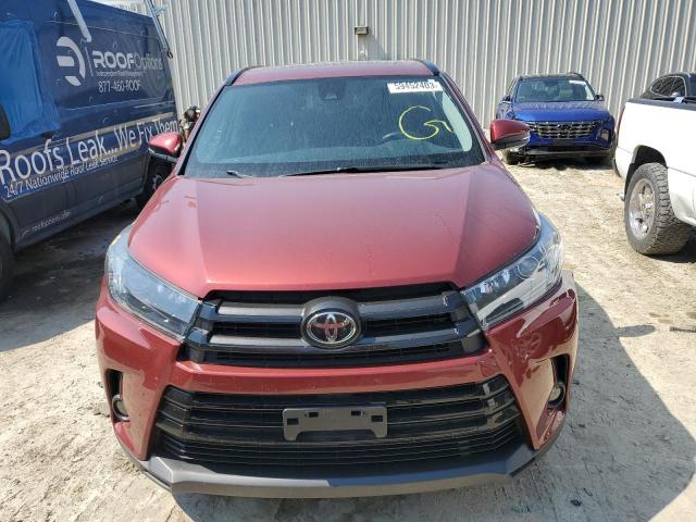 5TDJZRFH7KS614720 - 2019 TOYOTA HIGHLANDER SE BURGUNDY photo 5