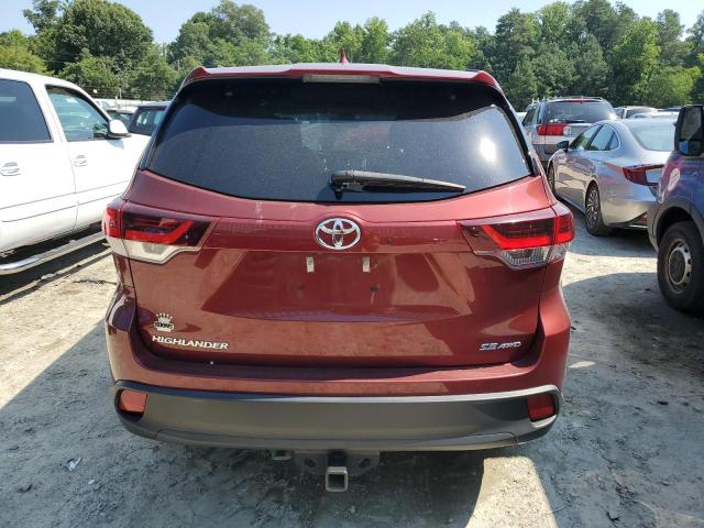 5TDJZRFH7KS614720 - 2019 TOYOTA HIGHLANDER SE BURGUNDY photo 6