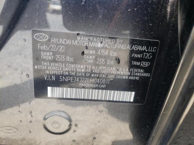 5NPEJ4J22LH040811 - 2020 HYUNDAI SONATA SEL PLUS CHARCOAL photo 12