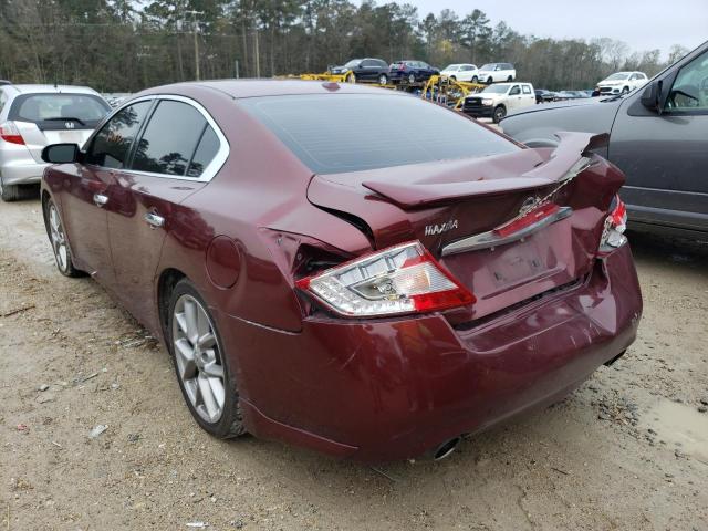 1N4AA5AP2BC813504 - 2011 NISSAN MAXIMA S BURGUNDY photo 3